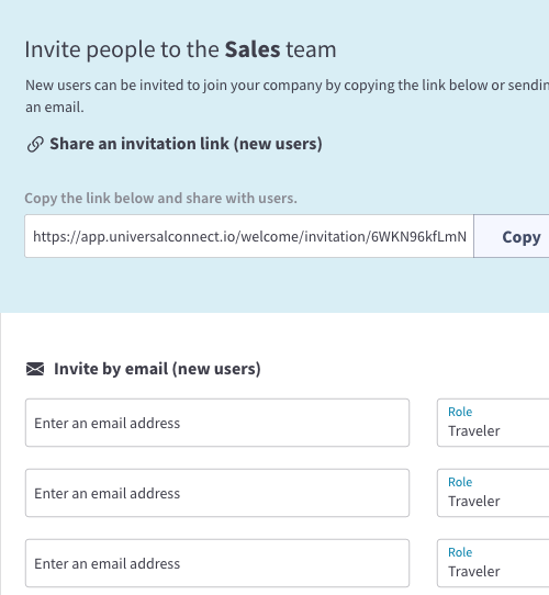 Invitation settings